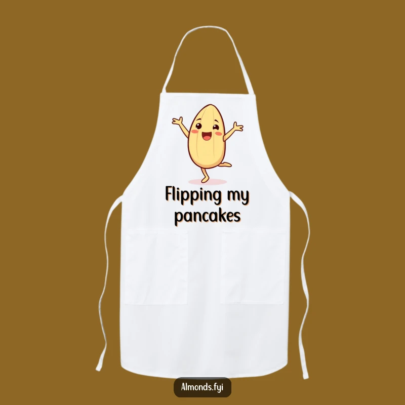 Funny Cheerful Almond Cartwheel Apron: Cook with Glee and Energy!