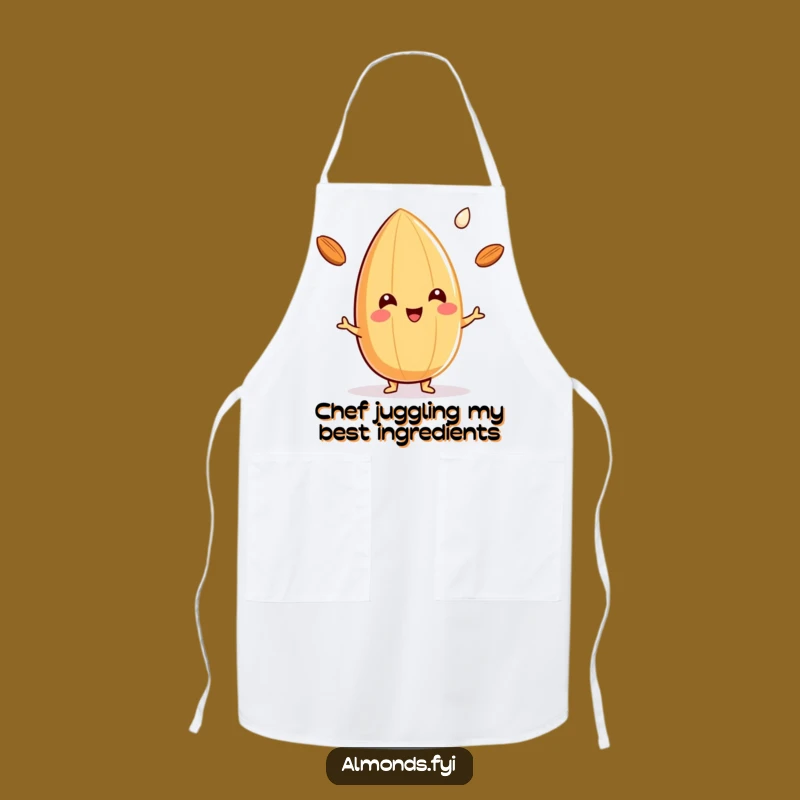 Funny Almond Milk Juggler Apron: Chef Nut's Kitchen Fun - Cooking Gift!