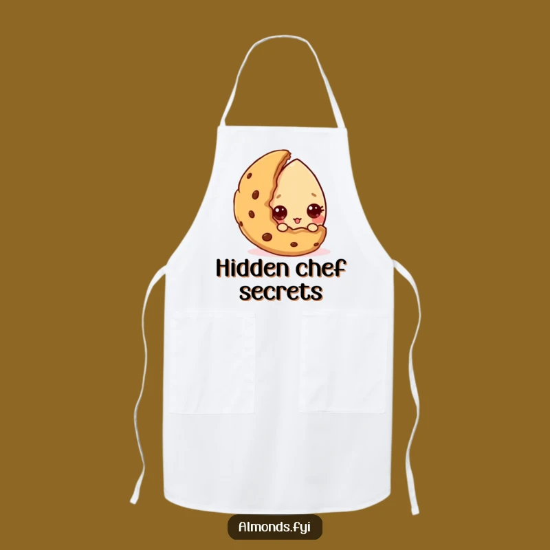 Funny Curious Almond Cookie Apron: Bake with Playful Curiosity!