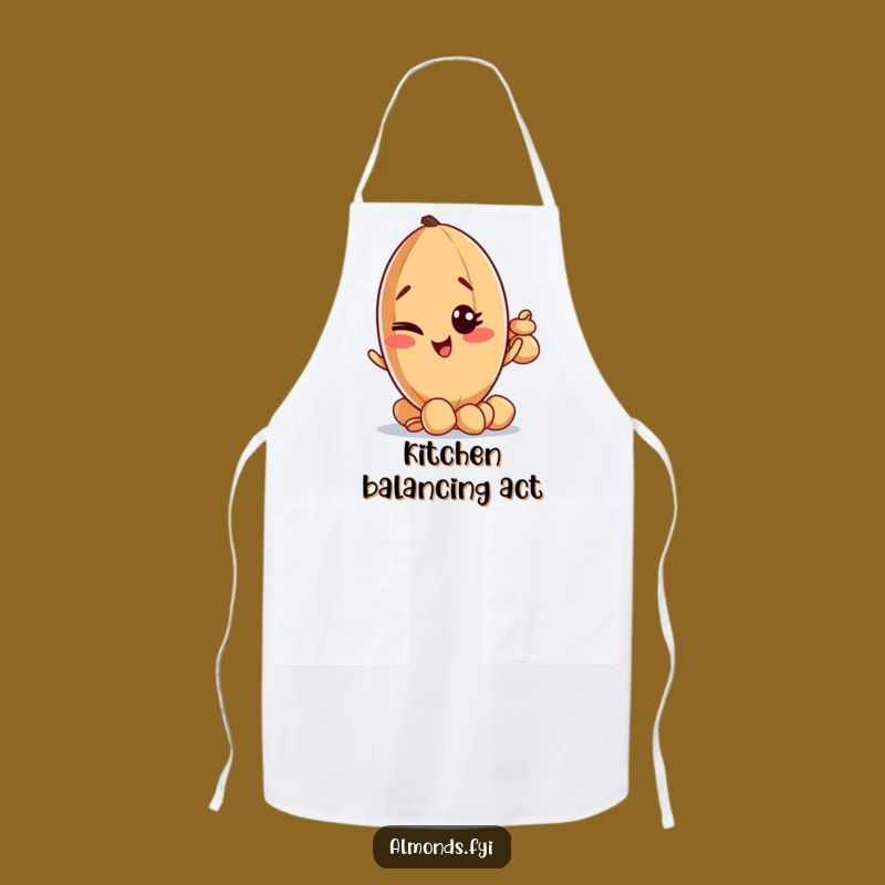 Funny Mischievous Almond Chef Apron - Balance Your Kitchen Skills!