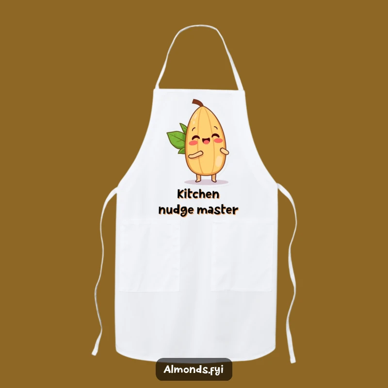 Funny Almond Bopping Apron: Playful Kitchen Fun!