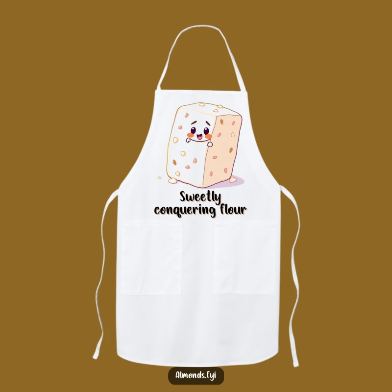 Funny Determined Almond Climbing Apron: Cook Up Success with Humor