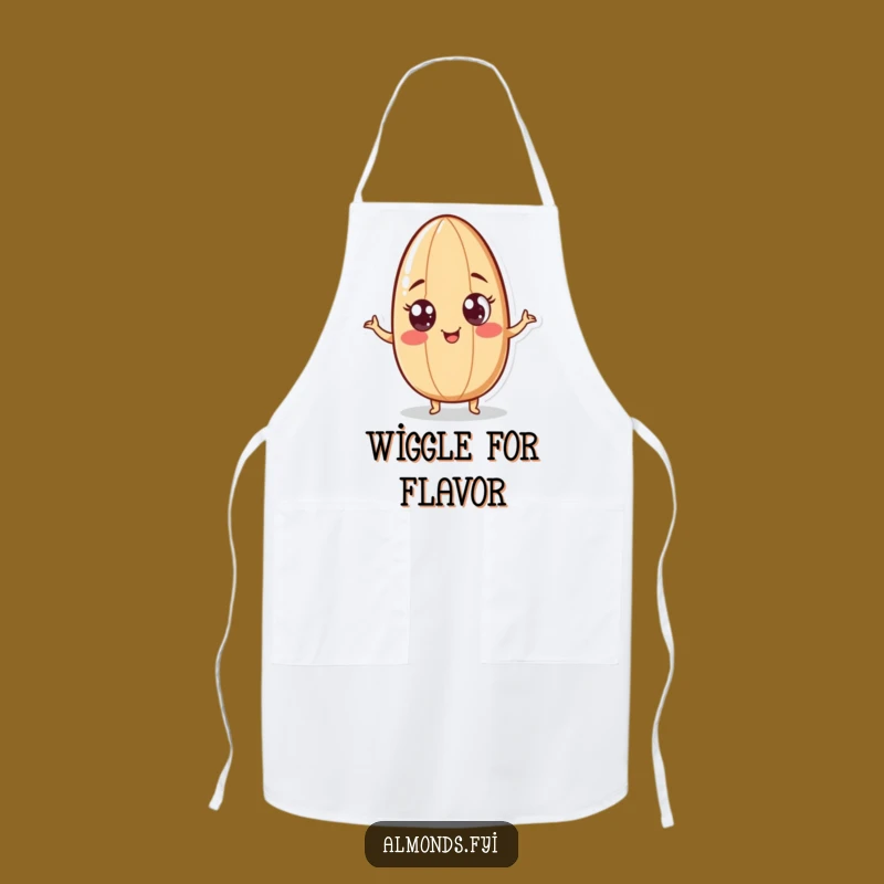 Funny Wiggling Almond Apron - Wiggle in the Kitchen, Hilarious Chef Wear!
