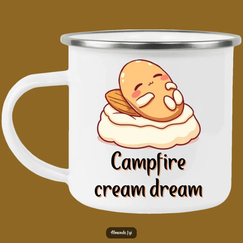 Funny Portable Almond Mug: Relaxed Cream Lounger Camp Gift