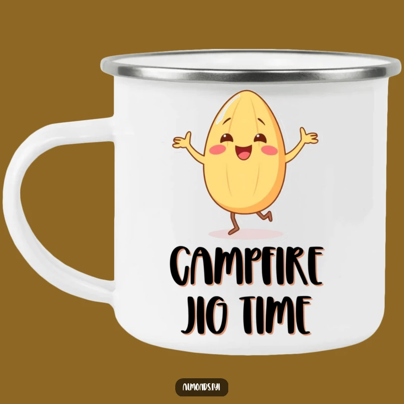 Funny Almond Dance Camping Mug: Adventure & Grooves