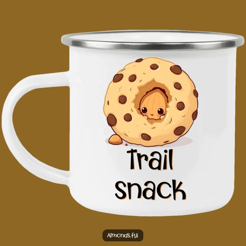 Funny Cookie Crumb Almond Camping Mug - Hilarious Outdoor Companion for Snackers!