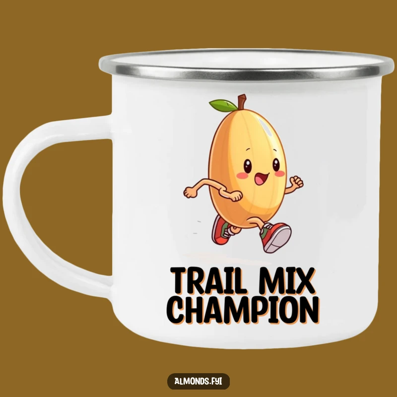 Funny Running Almond Camping Mug - Tiny Sneakers Race Day Outdoor