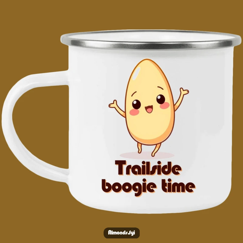 Funny Wiggling Almond Dance Camping Mug: Adventure Fuel with Nutty Moves
