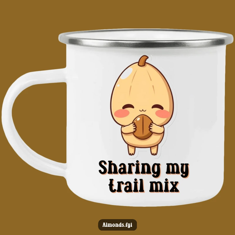 Funny Shy Almond Camping Mug: Enjoy Your Drinks with Bashful Charm!