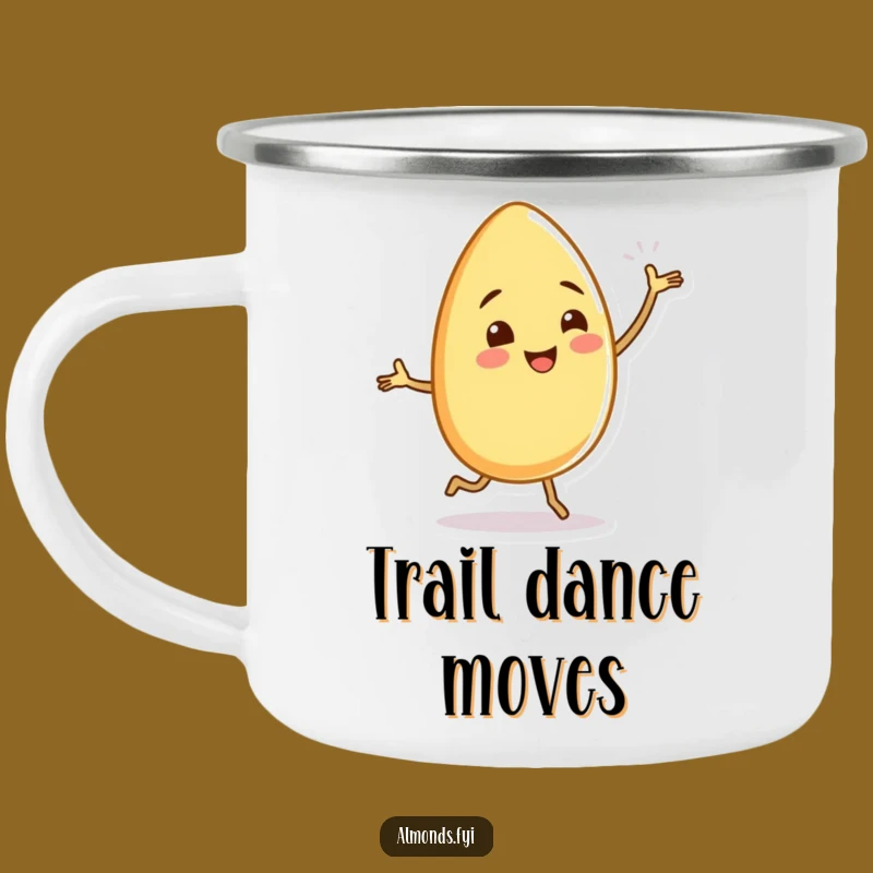 Funny Almond Dance Camping Mug: Durable Outdoor Fun with Wiggling Legs
