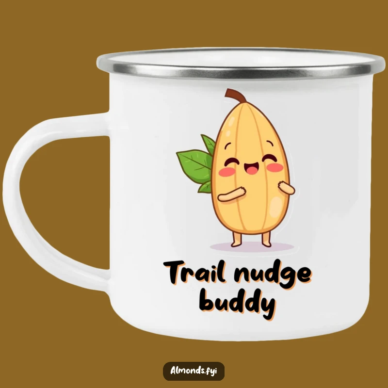Funny Almond Bopping Camping Mug: Adventure & Playfulness