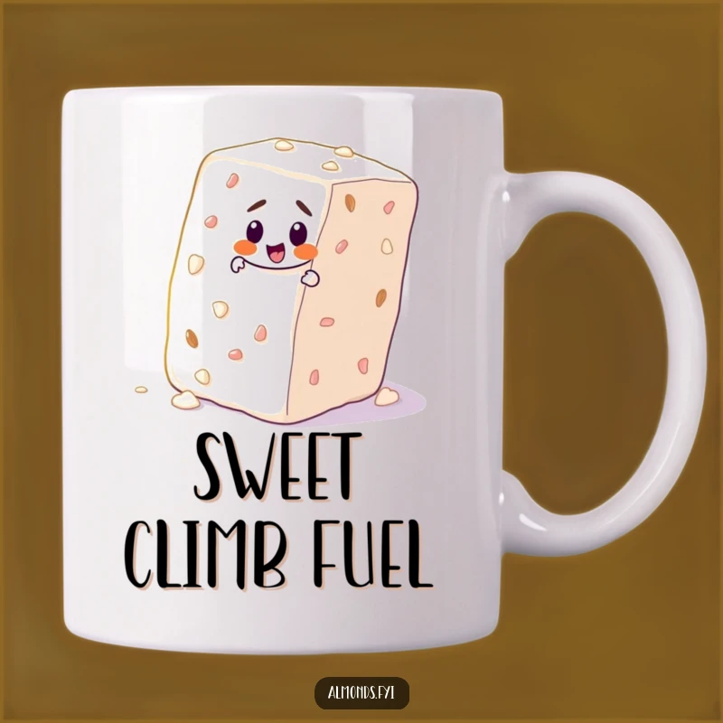 Funny Determined Almond Climbing Sugar Mug: Hilarious Gift for Goal Getters