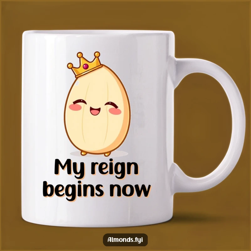 Funny Regal Giggling Almond Mug, A Royal Treat, Perfect Funny Gift Idea