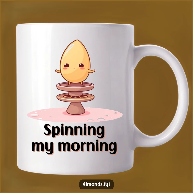 Funny Wobbly Almond Sugar Top Mug - Hilarious Balancing Act Gift