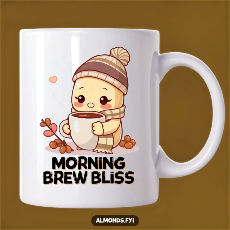 Funny Cozy Almond Coffee Lover Mug - Warm Winter Nut Drink Cup Gift