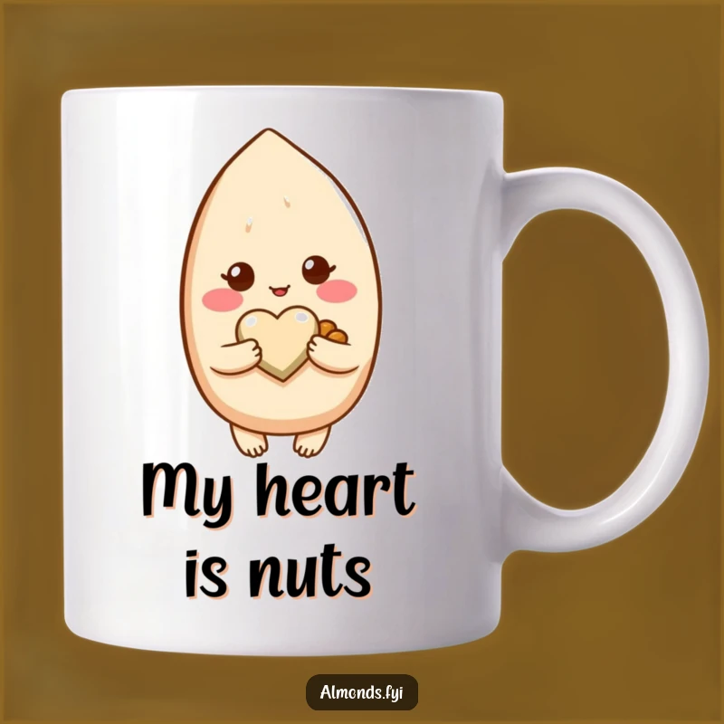 Funny Blushing Almond Love Mug - Perfect Sweetheart Gift!