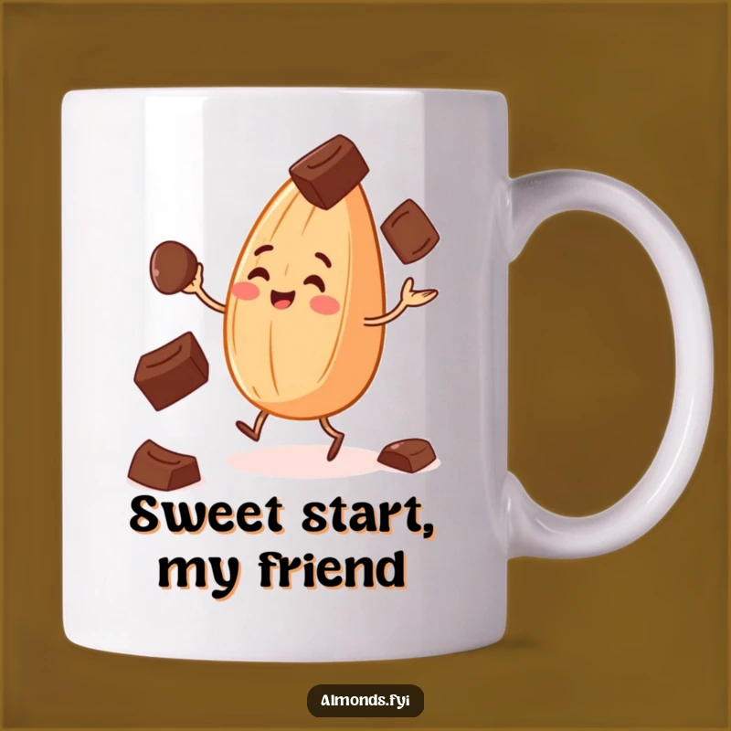Funny Juggling Almond Mug: Sweet Treat Enthusiast Gift