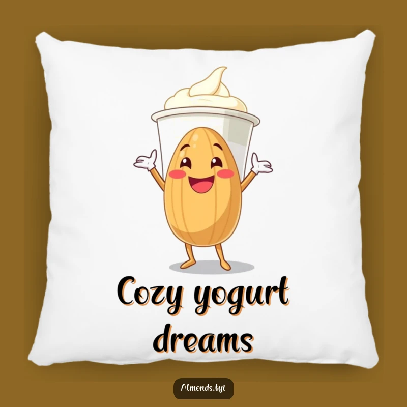 Funny Hugging Almond Pillow - Giant Yogurt Cozy Comfy Gift!