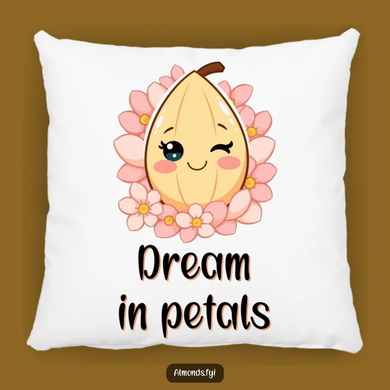 Cheerful Almond Petals Pillow - Cozy Comfort with a Blooming Funny Touch!