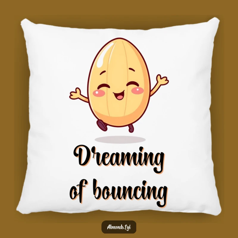 Funny Bouncing Pillow: Giggling Almond Character Comfort