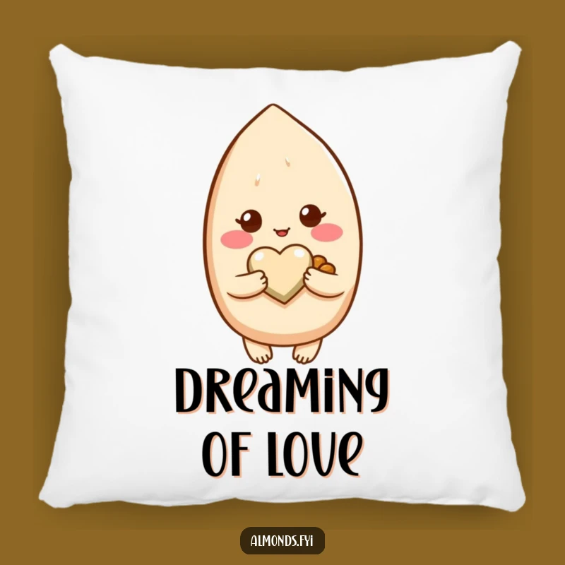 Funny Blushing Almond Heart Pillow - Cozy Comfort for Lovers!