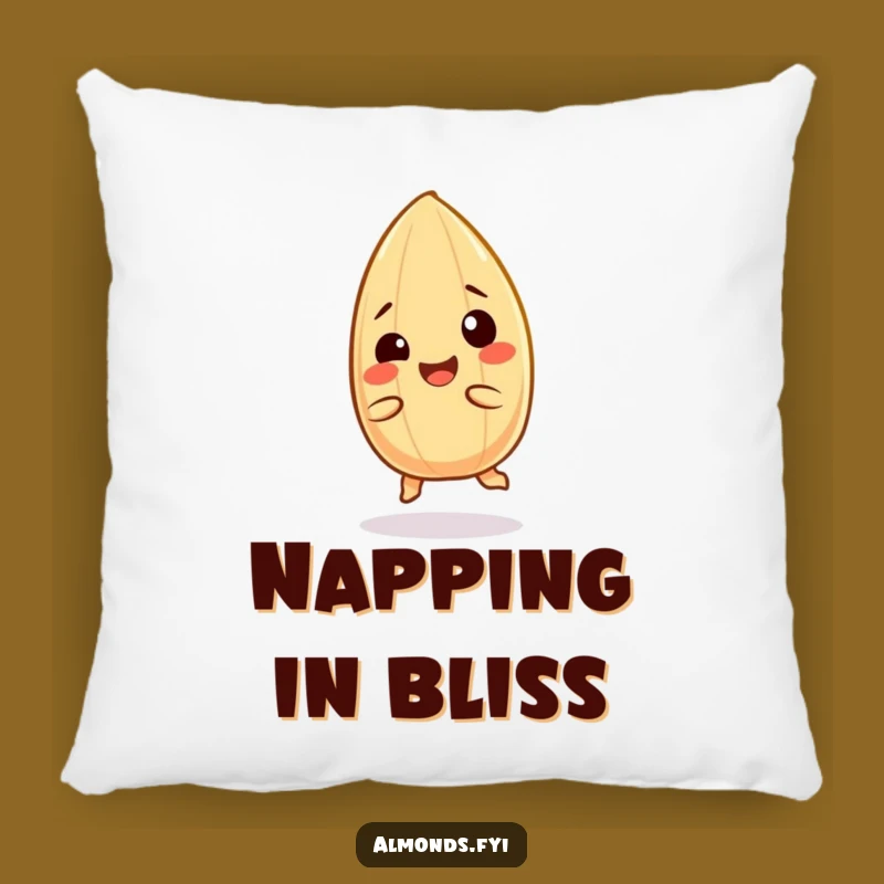 Funny Cozy Almond Pillow: Giggling Spinning Character Soft Gift