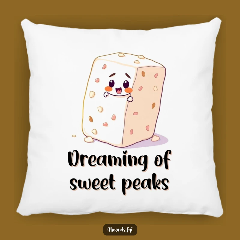 Funny Determined Almond Climbing Pillow: Cozy Support for Your Sweetest Goals