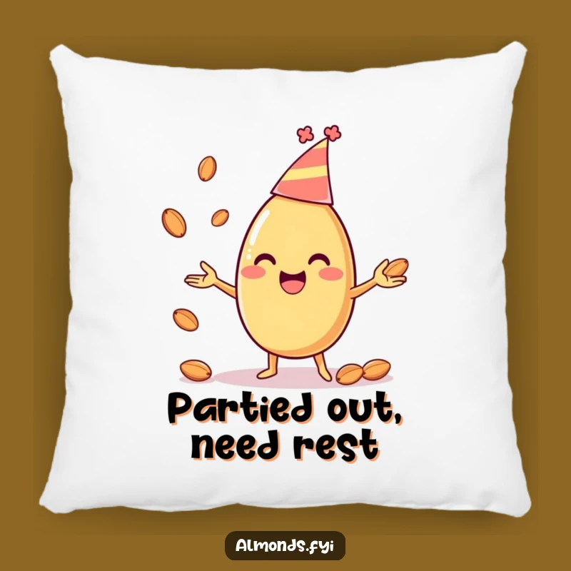 Funny Juggling Almond Pillow - Cozy Party Nut for Playful Comfort!
