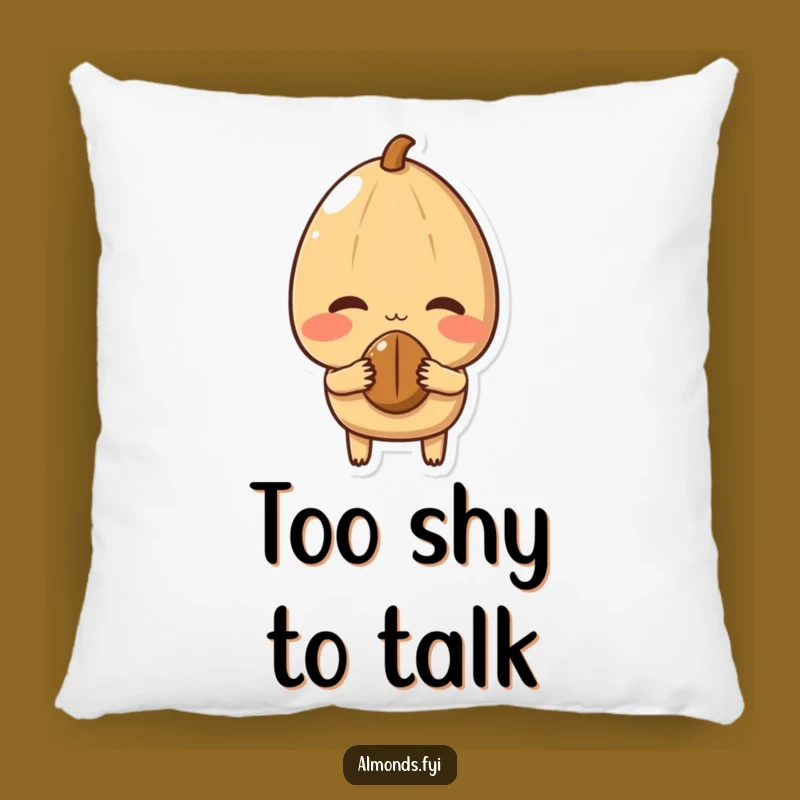 Funny Shy Almond Pillow: Cuddle Up with Bashful Comfort and Sweetness!