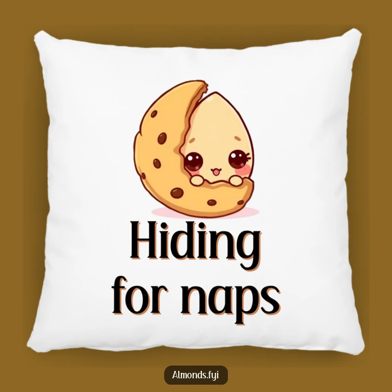 Funny Curious Almond Cookie Pillow: Cozy Up with Sweetness!