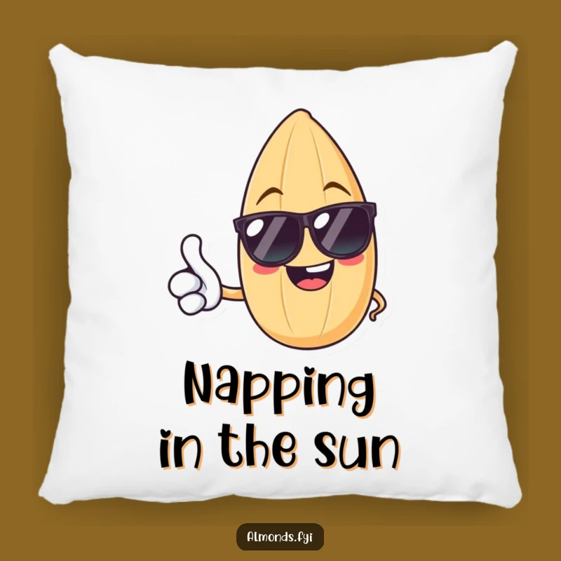 Funny Thumbs Up Almond Pillow: Cozy Nutty Character Accent for Comfort