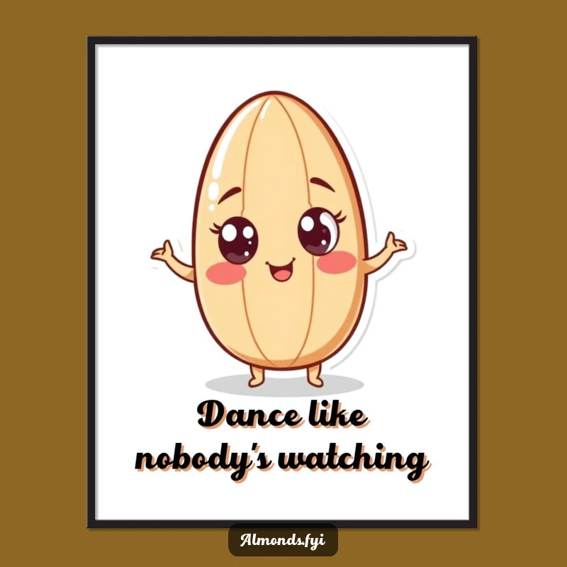 Funny Wiggling Almond Digital Art - Instant Googly Fun for Walls!