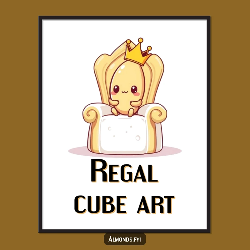 Funny Shy Almond Digital Art - Hilarious Royal Decor Gift