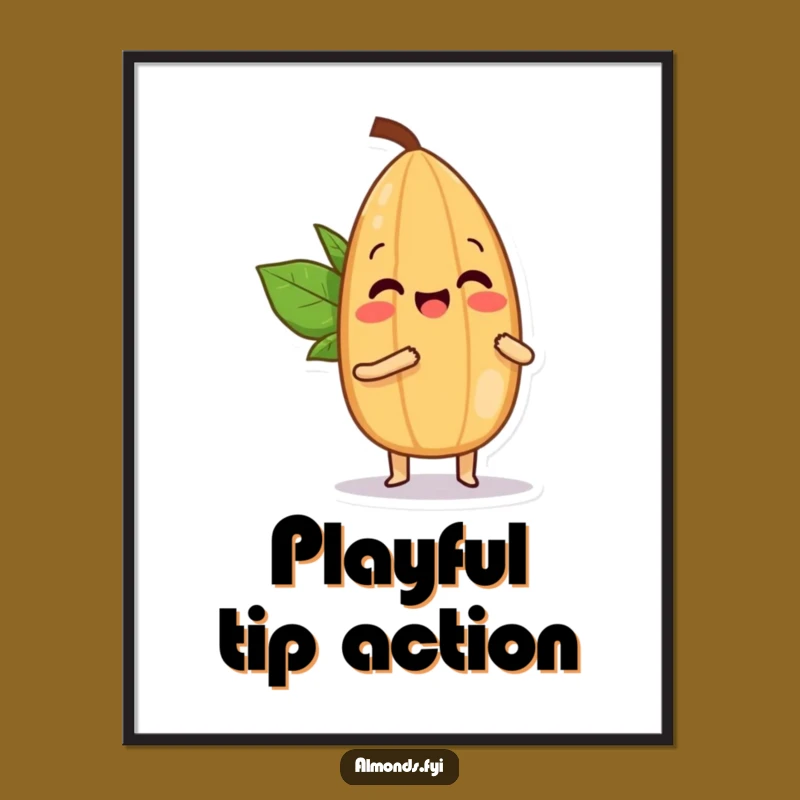 Funny Almond Bopping Digital Art: Instant Playful Download