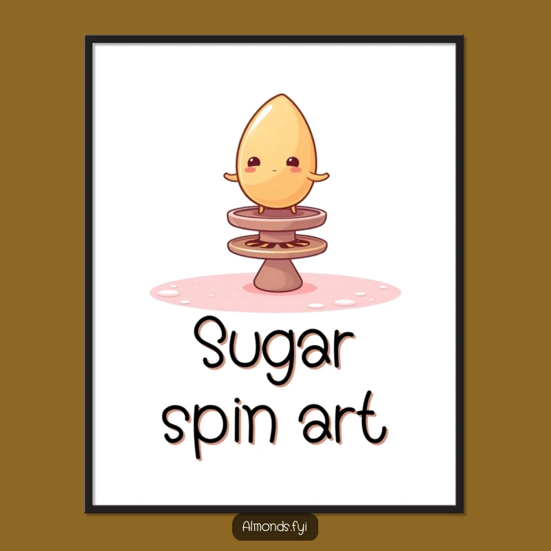 Funny Wobble Almond Digital Art - Hilarious Sugar Top Decor Gift