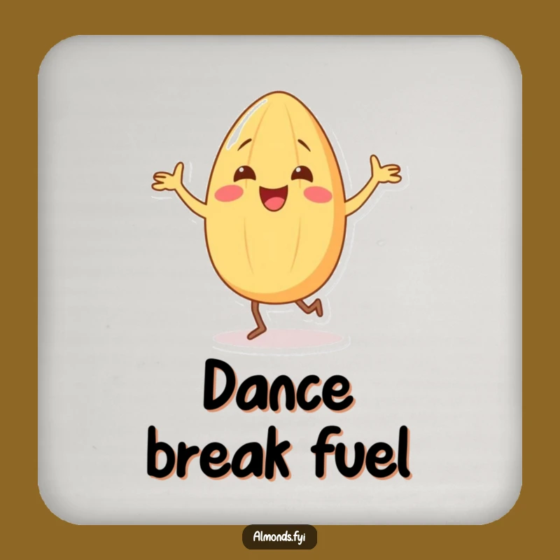 Funny Almond Dance Coaster: Protect & Entertain Your Guests
