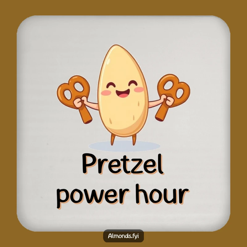 Funny Almond Juggling Pretzel Coaster: Protect & Amuse Your Guests