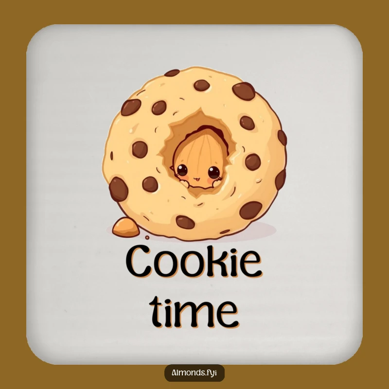 Funny Cookie Crumb Almond Coaster - Hilarious Protection for Surfaces!