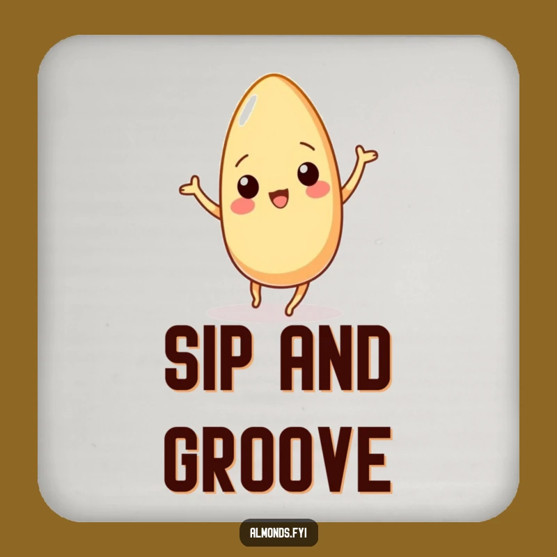 Funny Wiggling Almond Dance Coasters: Protect Surfaces with Nutty Moves