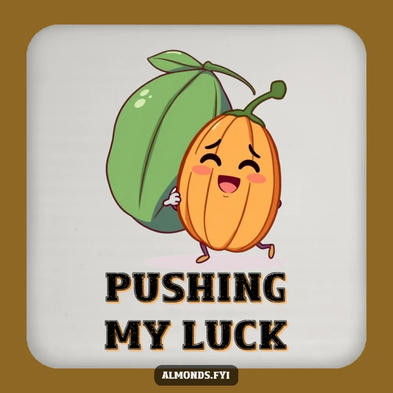 Funny Almond vs Raisin Coaster: Protect Surfaces Determined Character, Humorous Gift