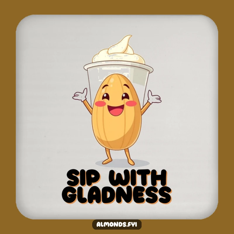 Funny Hugging Almond Coaster - Giant Yogurt Love Table Gift!