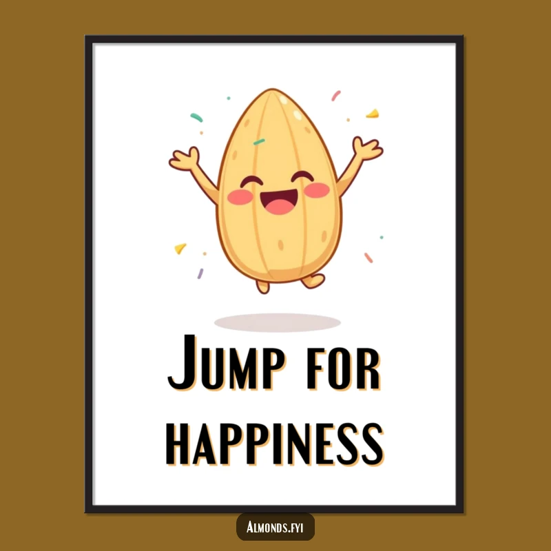 Funny Joyful Almond Poster: Cheerful Wall Art for Sprinkled Spaces
