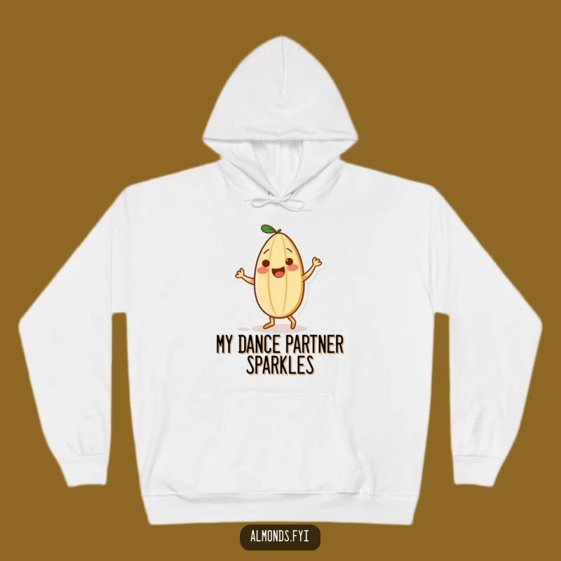 Funny Playful Almond Sprinkle Dance Hoodie: Cozy Groovy Nut - Great Gift!