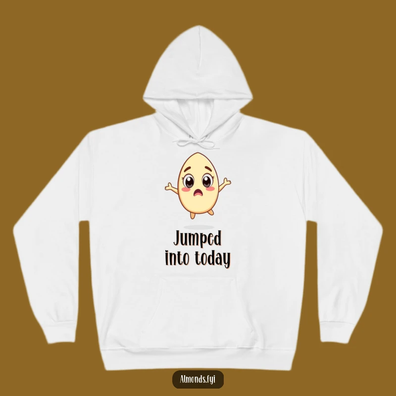 Funny Surprised Almond Hoodie - Cozy Shocked Nut, Warm & Hilarious Cover!