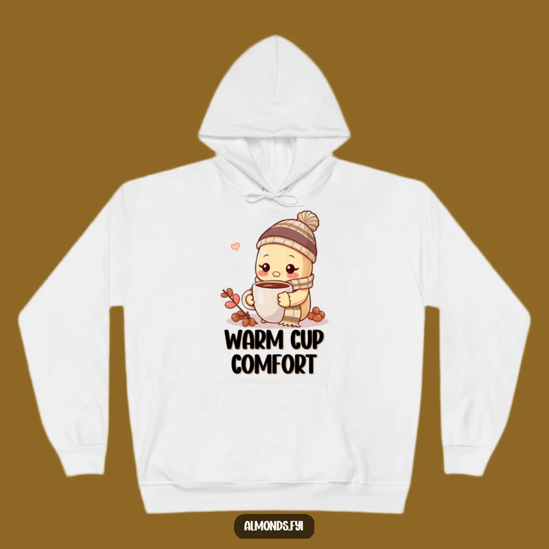 Funny Cozy Almond Coffee Hoodie - Warm Winter Nut Sweatshirt Gift