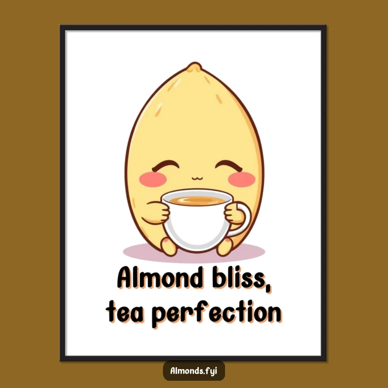 Funny Free Printable Wall Art: Serene Almond, Relaxing Calm Vibes Decor