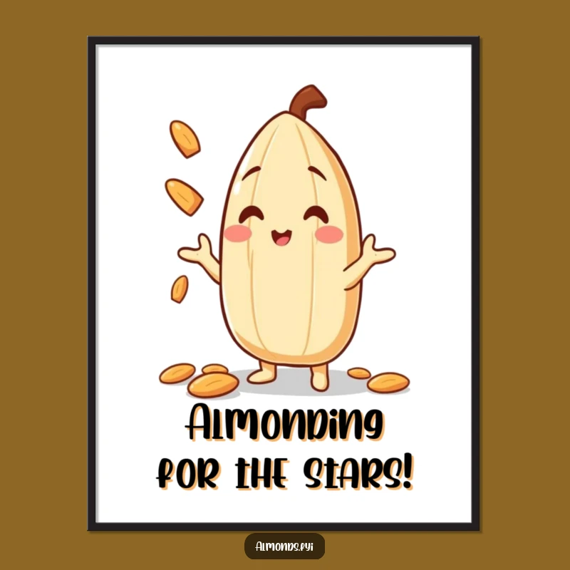 Free Printable Juggling Almond Wall Art - Hilarious Downloadable Decor for a Funny Home!