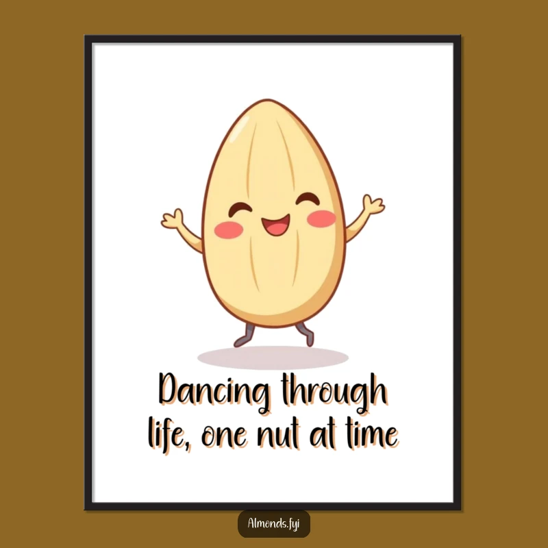Funny Almond Dance Free Printable Wall Art - Whimsical Downloadable Decor
