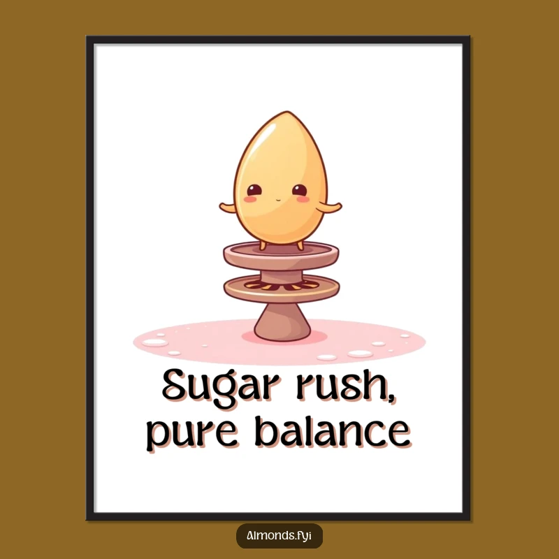Free Printable Funny Wall Art: Wobbly Almond Sugar Top Balance Decor