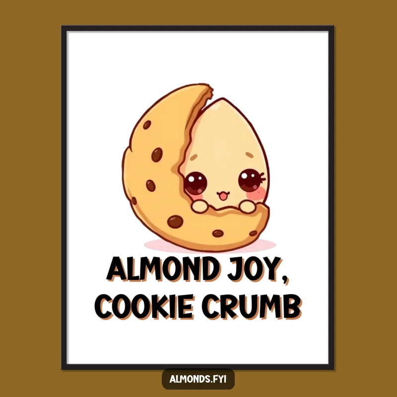 Funny Free Printable Wall Art: Almond Cookie Peek Curious Downloadable Art Gift
